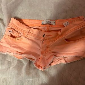 Beautiful bright orange Hollister jean shorts